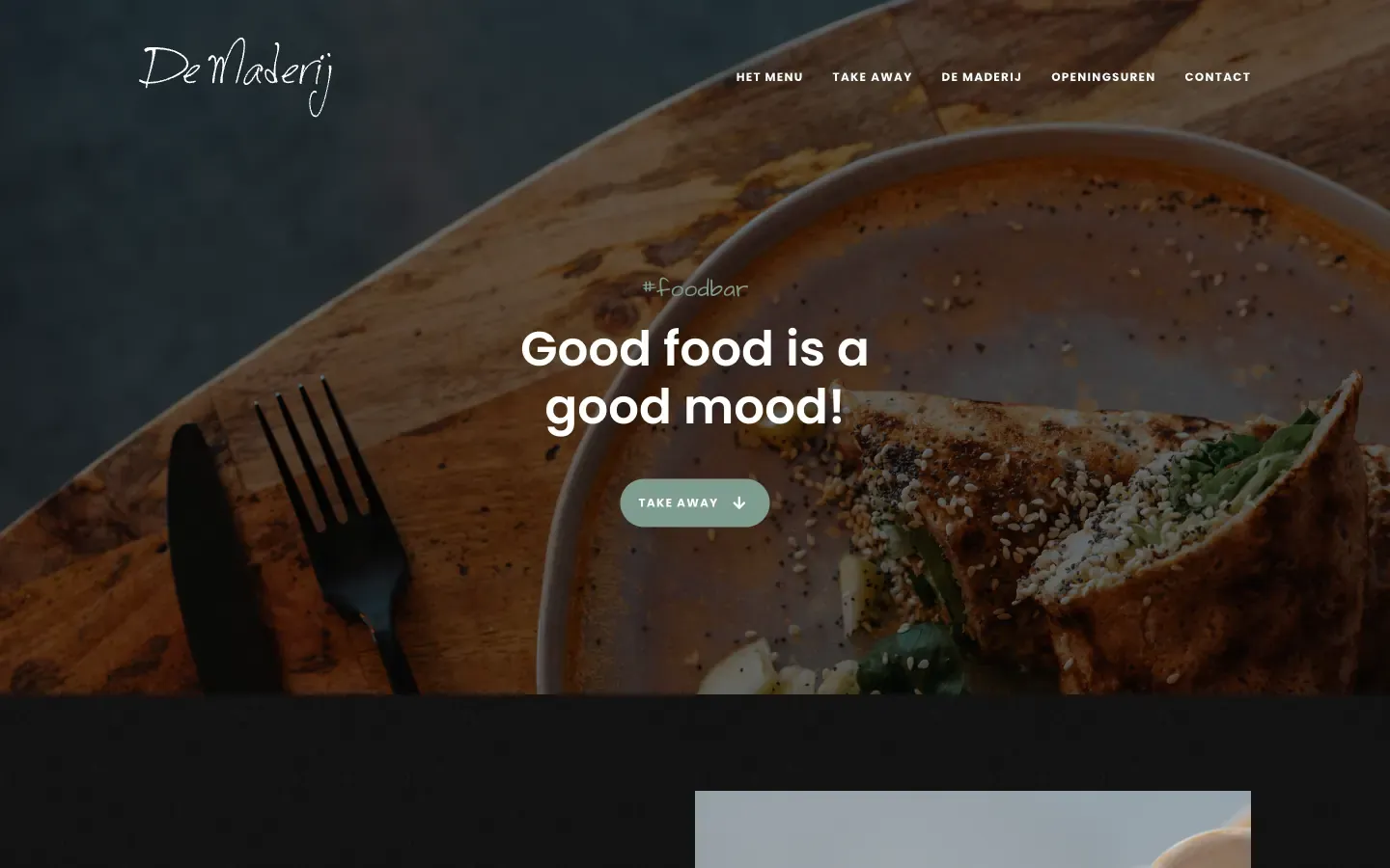 Website voor De Maderij, gebouwd door Mediamast