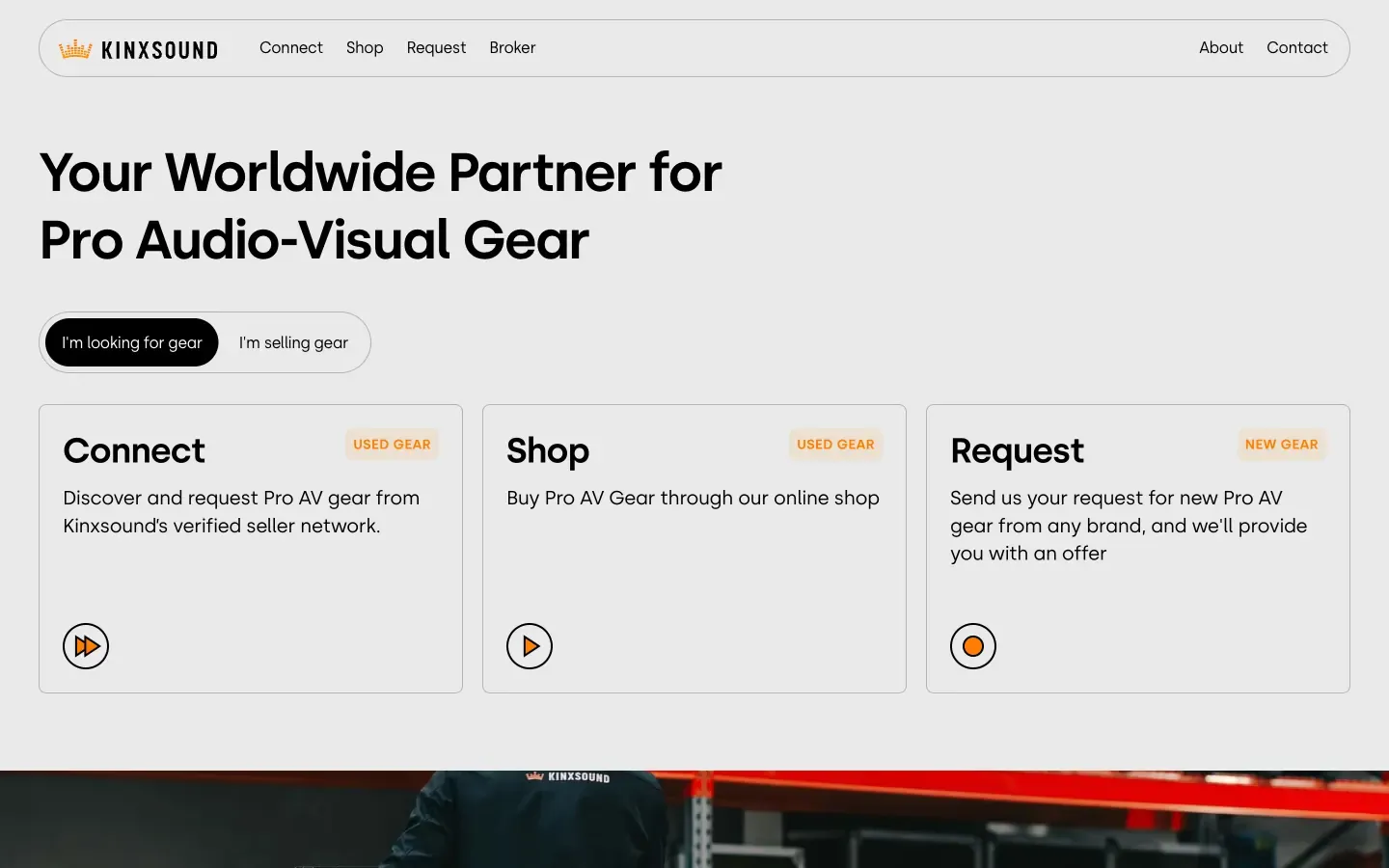 Website voor Kinxsound, gebouwd door Mediamast