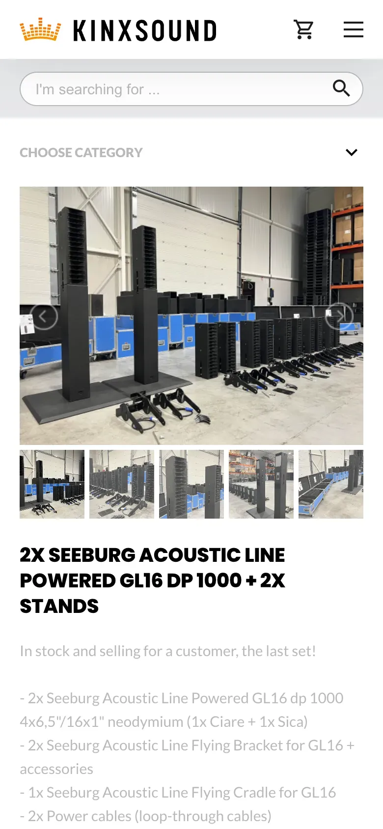 Een product in de Kinxsound Shop op gsm