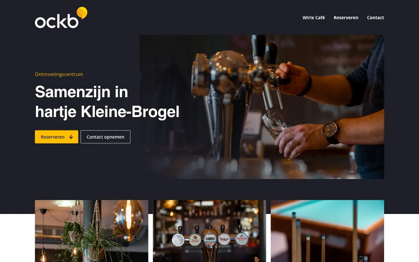 Website voor OCKB, gebouwd door Mediamast